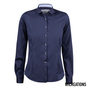 RED BOW 20 Dames Hemd Navy/Sky Blue