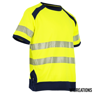 HALOGENE High-Vis T-shirt Geel/Marine