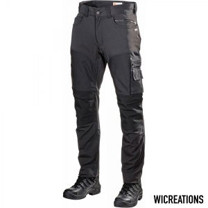184PB Stretch Werkbroek met Knieversterking Zwart