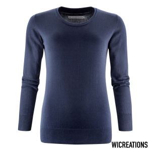Ashland U-nek Gebreide Sweater Dames Navy