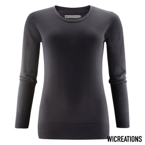 Ashland U-nek Gebreide Sweater Dames Zwart