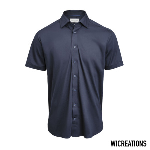 Indigo Bow 132 Korte Mouwen Hemd Regular Fit Heren Navy