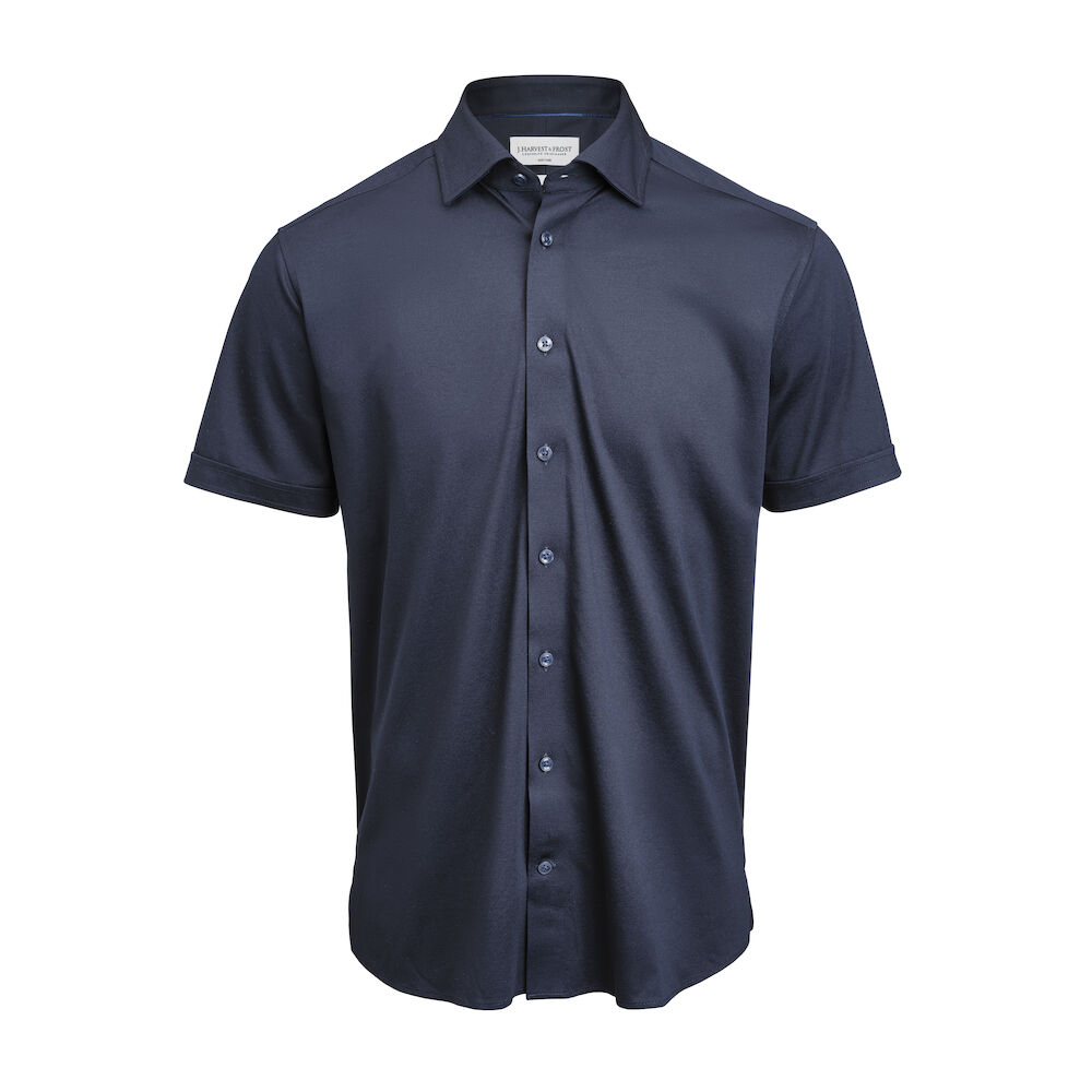 Indigo Bow 132 Korte Mouwen Hemd Regular Fit Heren Navy