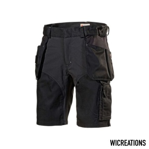1844PB Stretch Werkshort met Afneembare Holsterzakken Zwart
