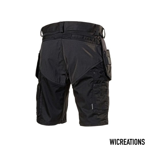 1844PB Stretch Werkshort met Afneembare Holsterzakken Zwart